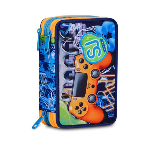 Picture of SEVEN 3 ZIP JOYFUL PINS BOY PENCIL CASE